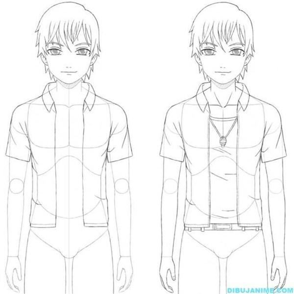 paso 6 para dibujar personajes masculinos