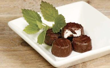 postres que no engordan - bocaditos de menta y chocolate