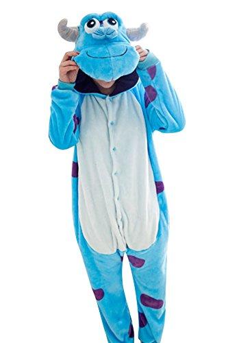 Molly Kigurumi Pijamas Traje Disfraz Animal Adulto Animal Pyjamas Cosplay Homewear M Azul Blanco