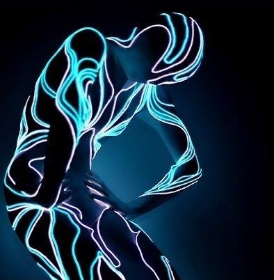 EL WIRE cable luminoso LED Incluye transformador (Azul)