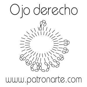 máscara de crochet patrón gratis ojo derecho