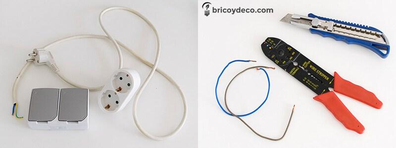 materiales para instalar un enchufe sin obras