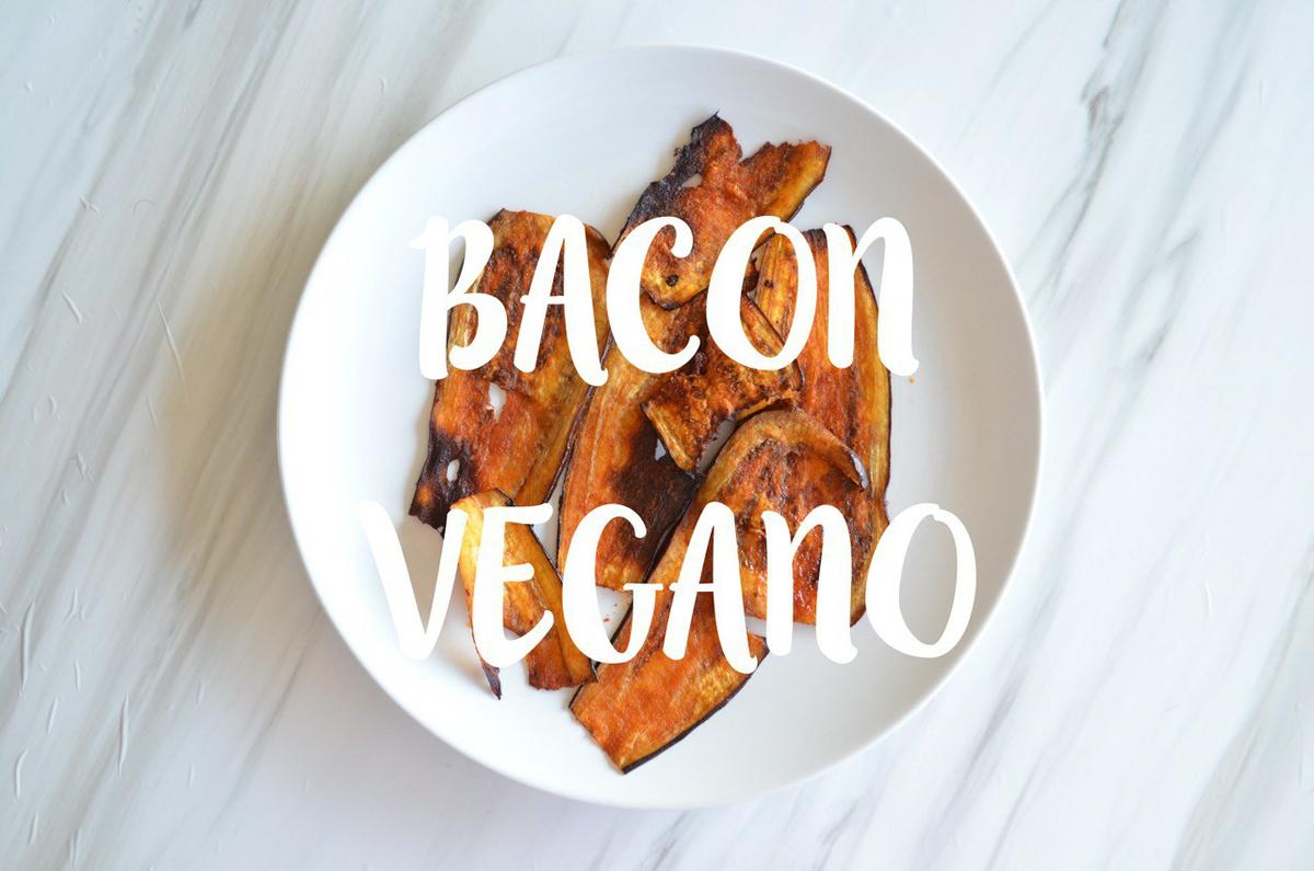 bacon vegano de berenjena