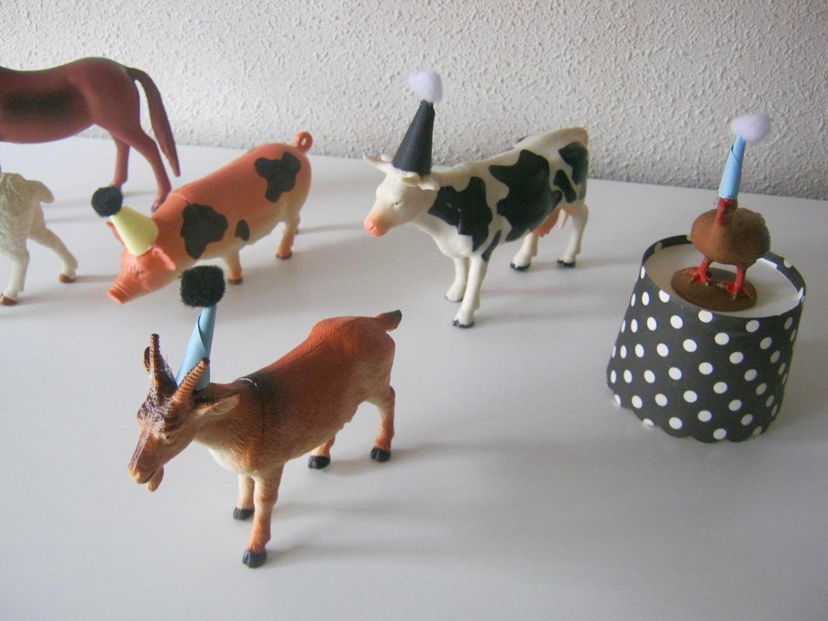 gorritos de fiesta animales plastico