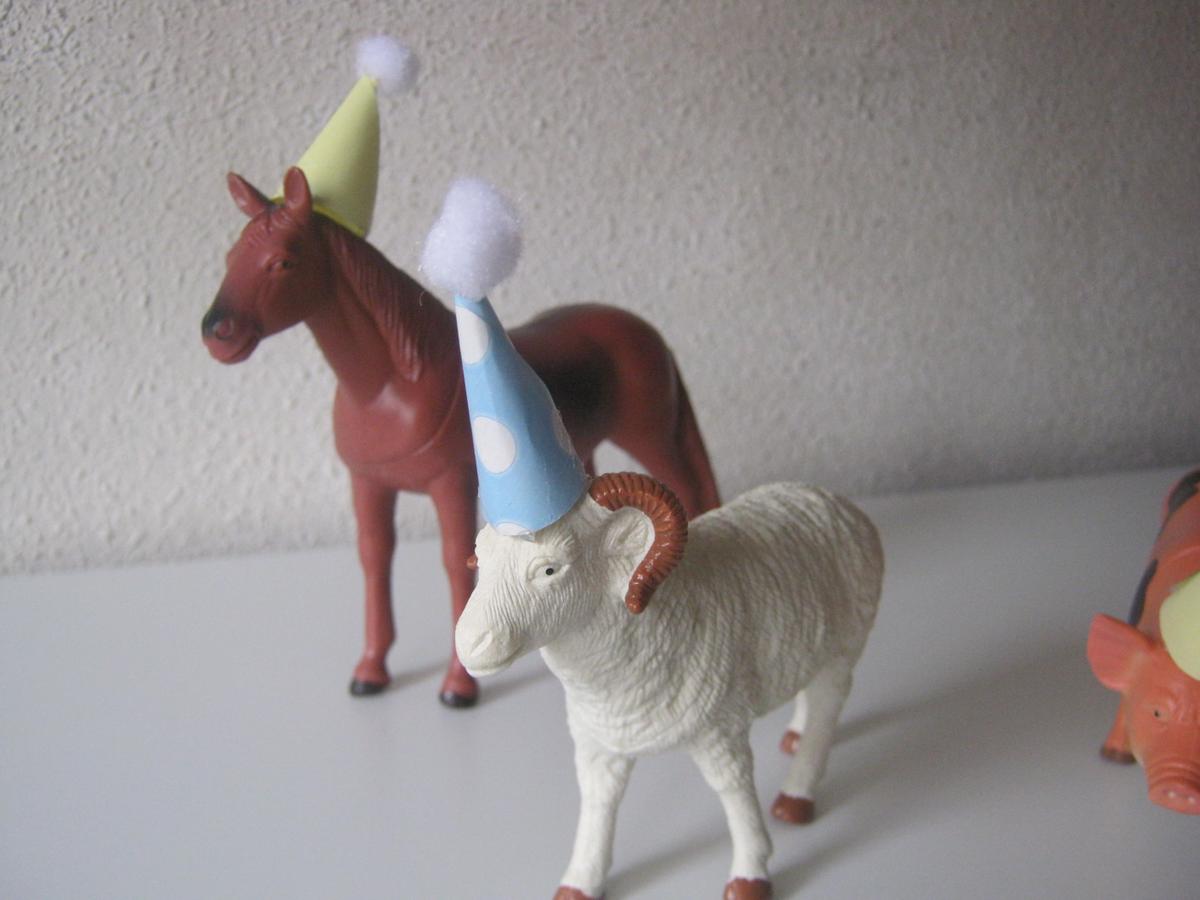 gorritos de fiesta animales plastico