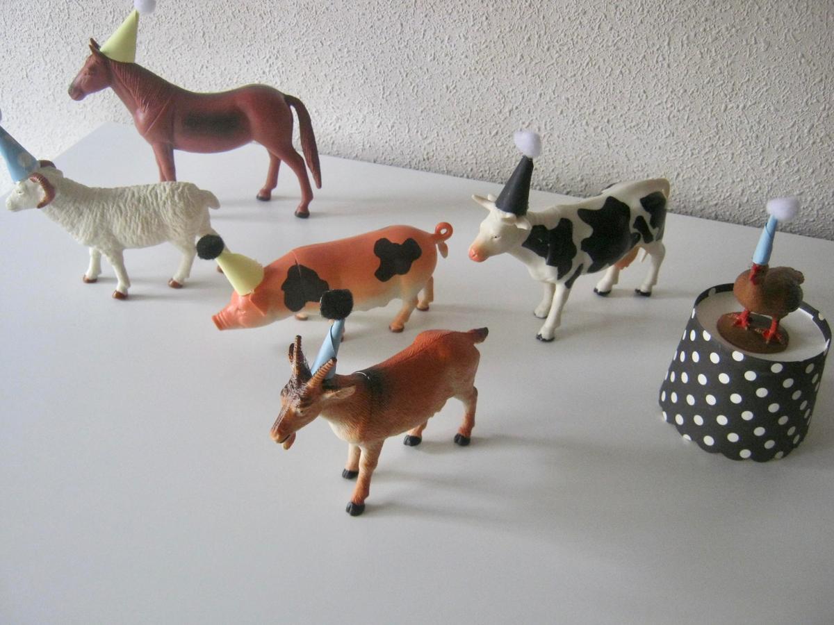 gorritos de fiesta animales plastico
