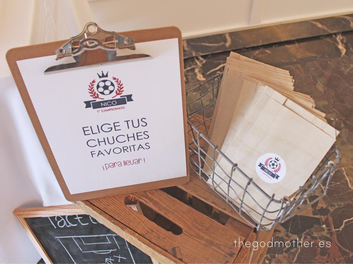 mesa dulce temática futbol - mesa dulce futbol vintage - mesa dulce barça 5
