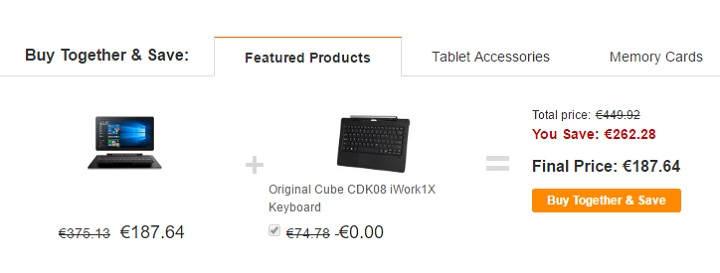 Cube iwork 1x review en español análisis tablet PC con Windows 10 pantalla panorámica y 4GB de RAM reseña opinión especificaciones detalles técnicos batería pantalla Full HD soporte para teclado de regalo con la compra del tablet PC