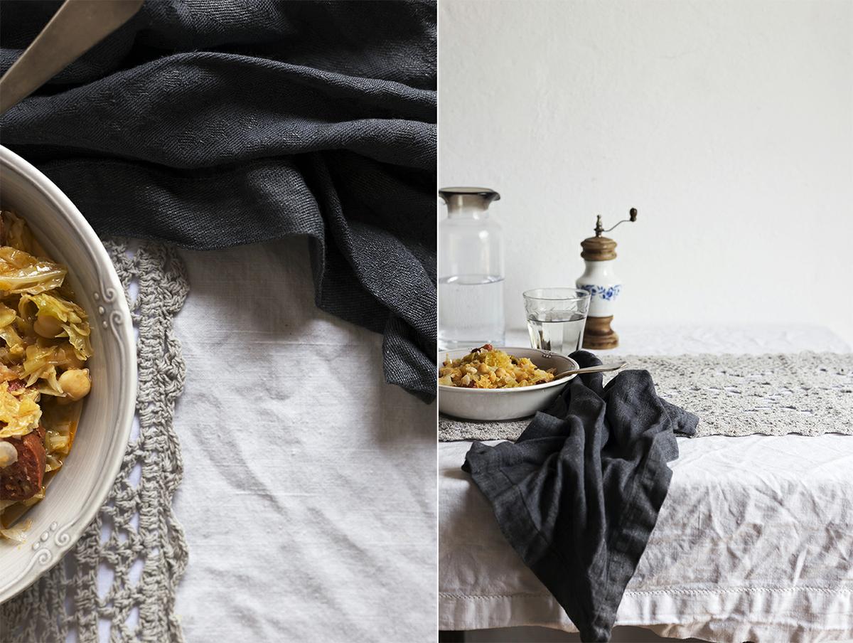 receta de verduras con chorizo