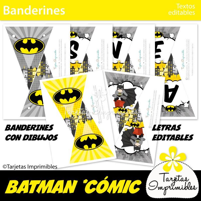 Imprimibles de fiesta Batman | Manualidades