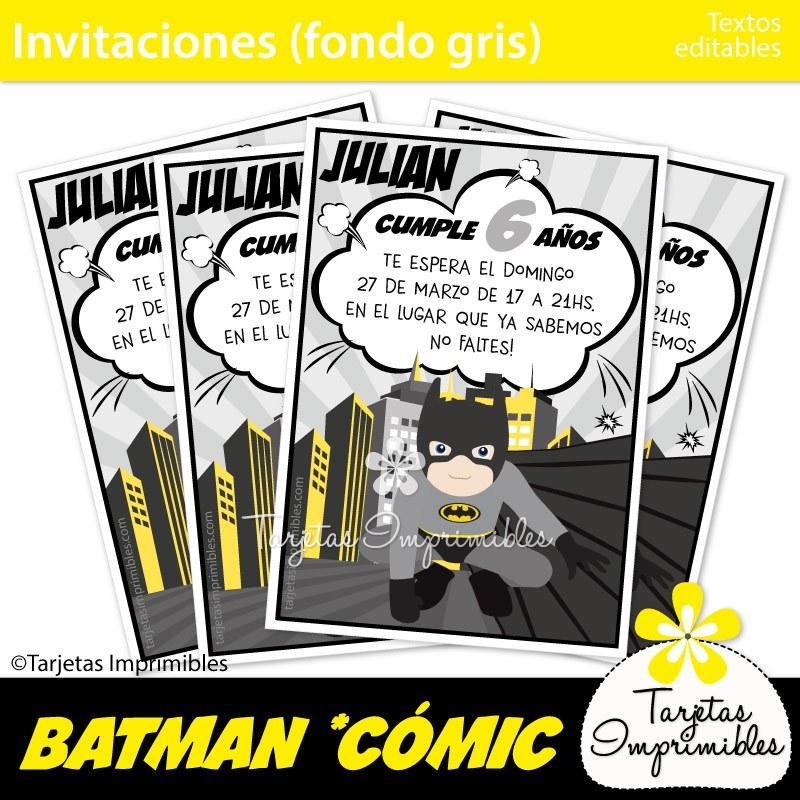 Imprimibles de fiesta Batman | Manualidades