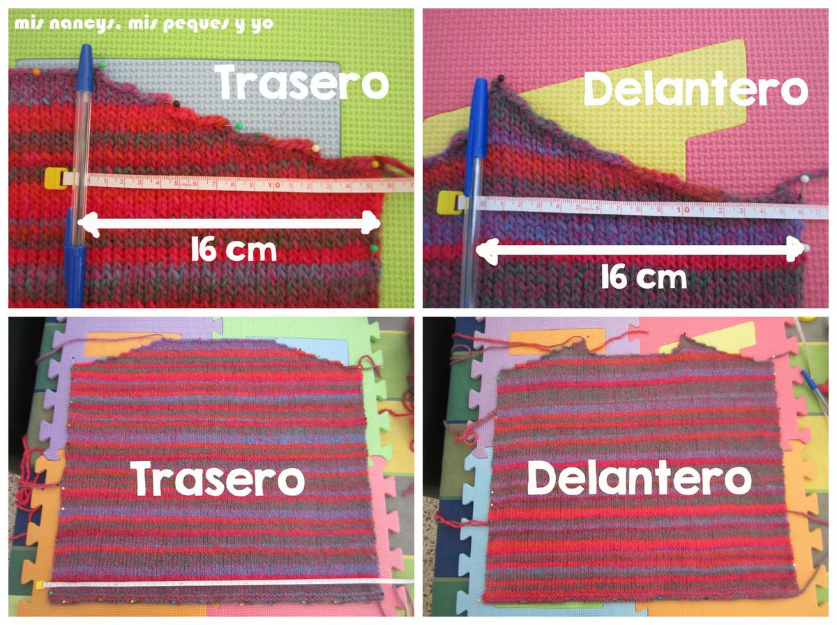 mis nancys, mis peques y yo, Tutorial DIY como bloquear un jersey de lana, comprobar las medidas de los hombros