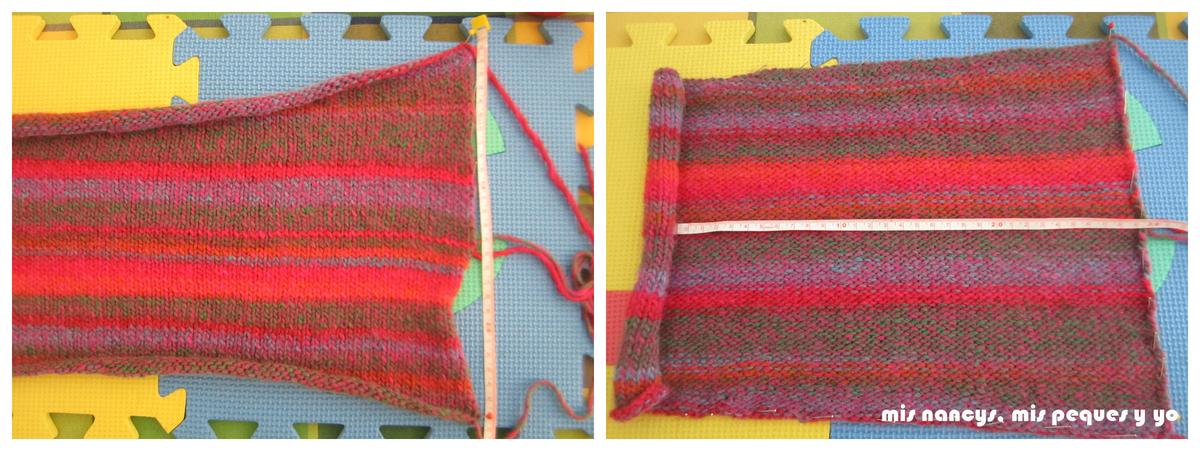 mis nancys, mis peques y yo, Tutorial DIY como bloquear un jersey de lana, comprobar las medidas de las mangas