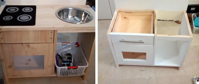 cocina de juguete de madera