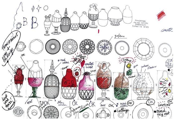 Dibujos de Jaime Hayón para Baccarat