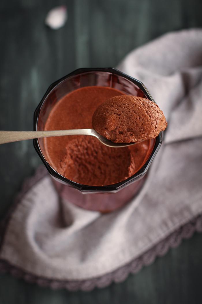 mousse de chocolate sin lactosa