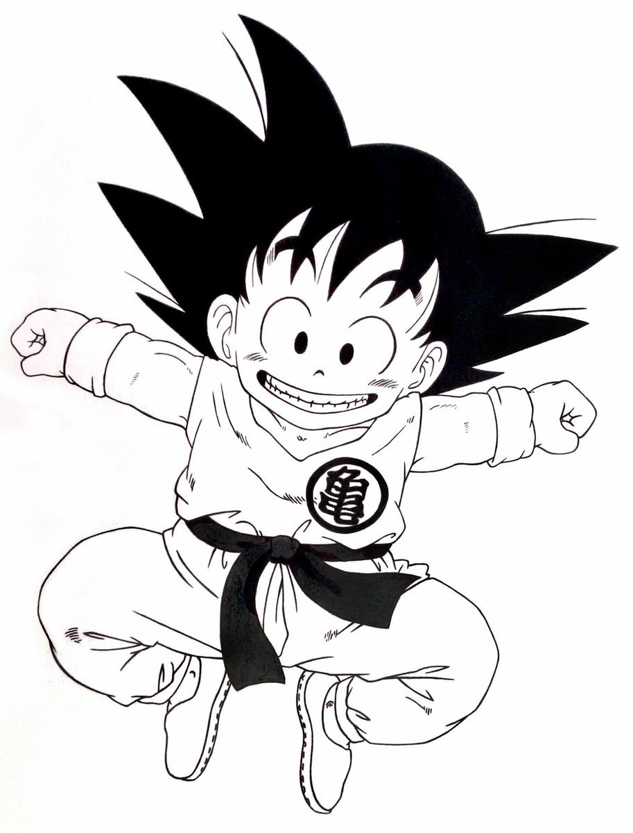 Dragon Ball Goku Para Colorear