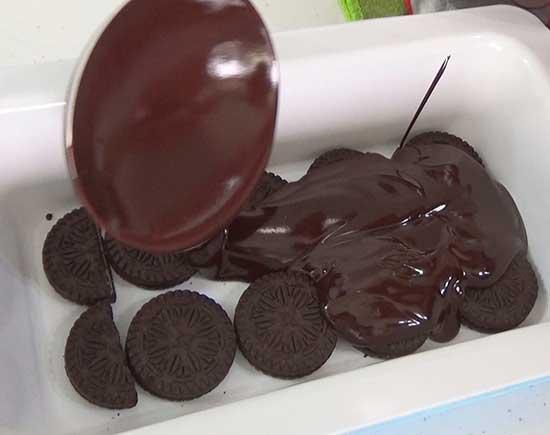 Tarta oreo de chocolate