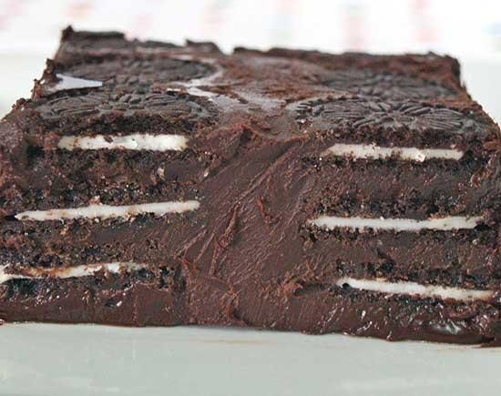 Tarta oreo de chocolate