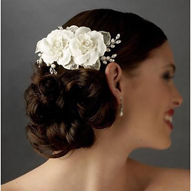 Tocados Novia Tallas Grandes 2017 - tocado de flores con pasador