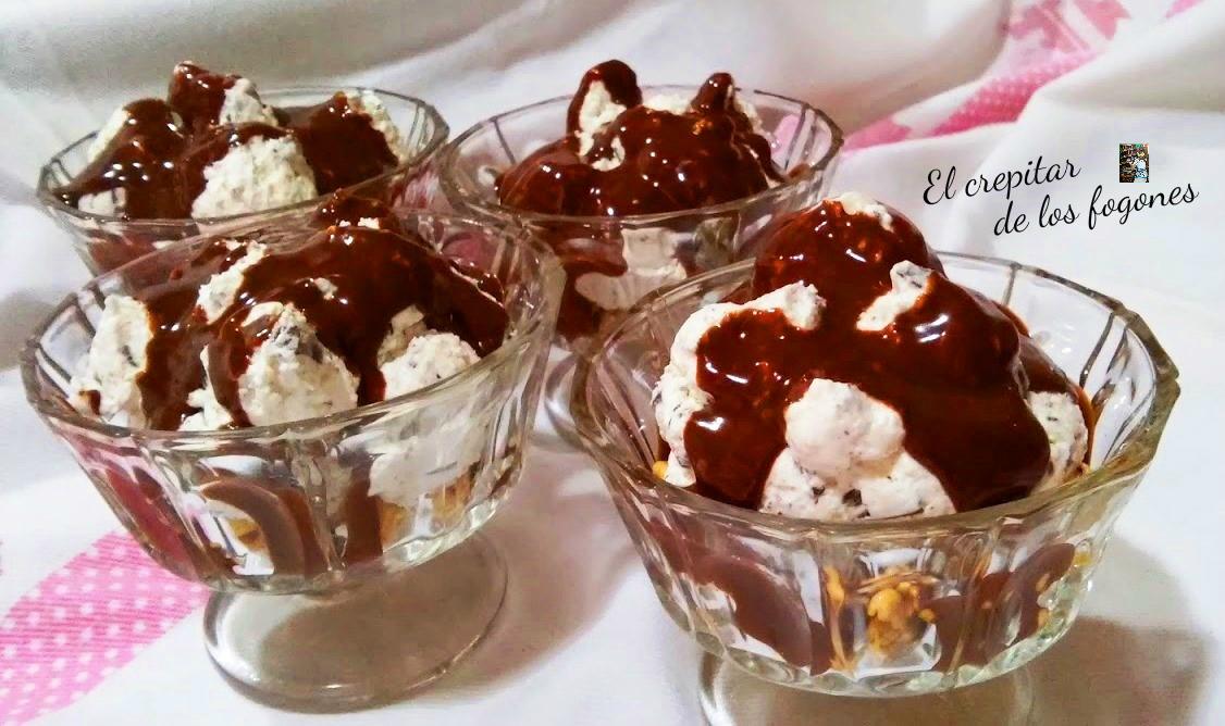 postre crujiente de after eight