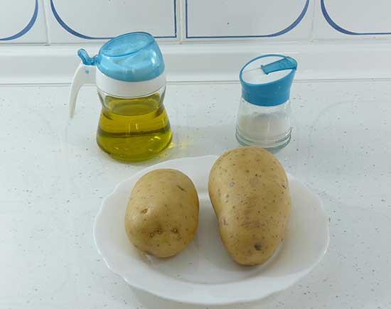 Patatas chips al microondas