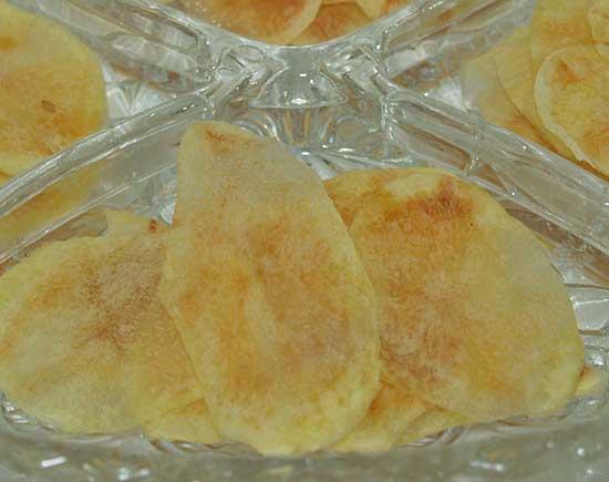 Patatas chips al microondas