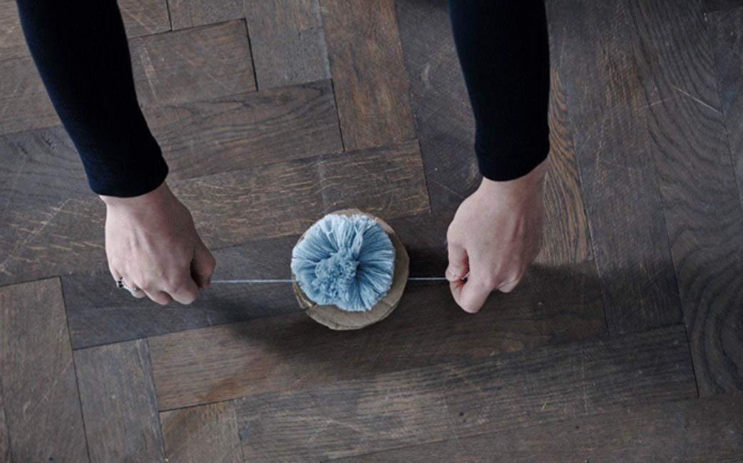 diy pompones de lana