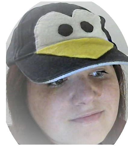 Yo con mi gorra pingüina