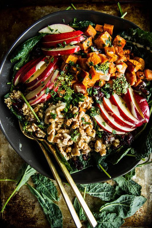 Spiced Apple Cider and Sweet Potato Quinoa Bowl
