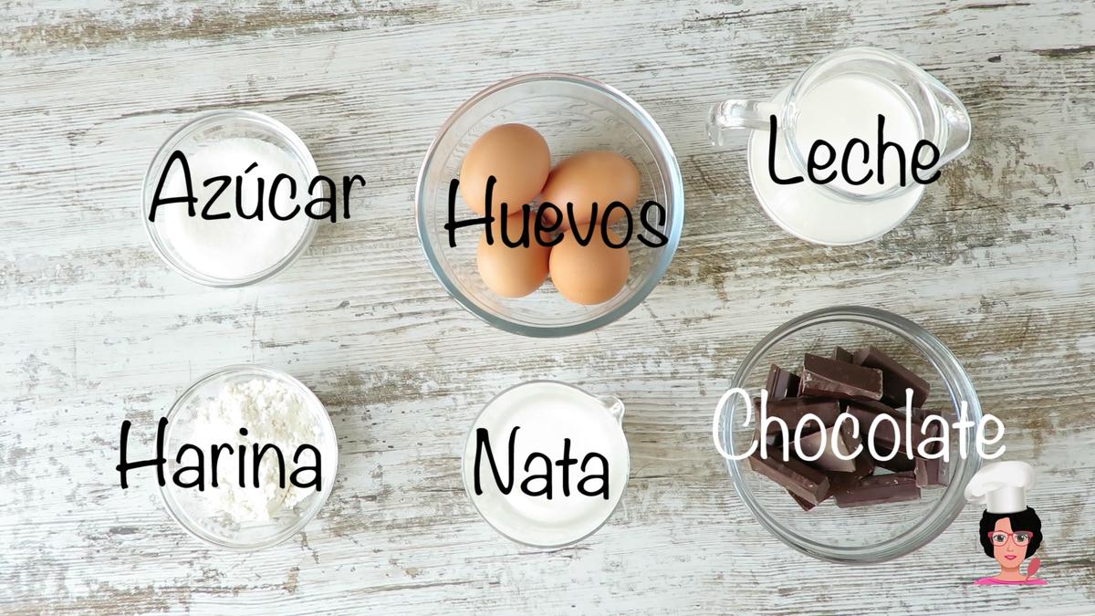 Ingre tarta flan chocolate