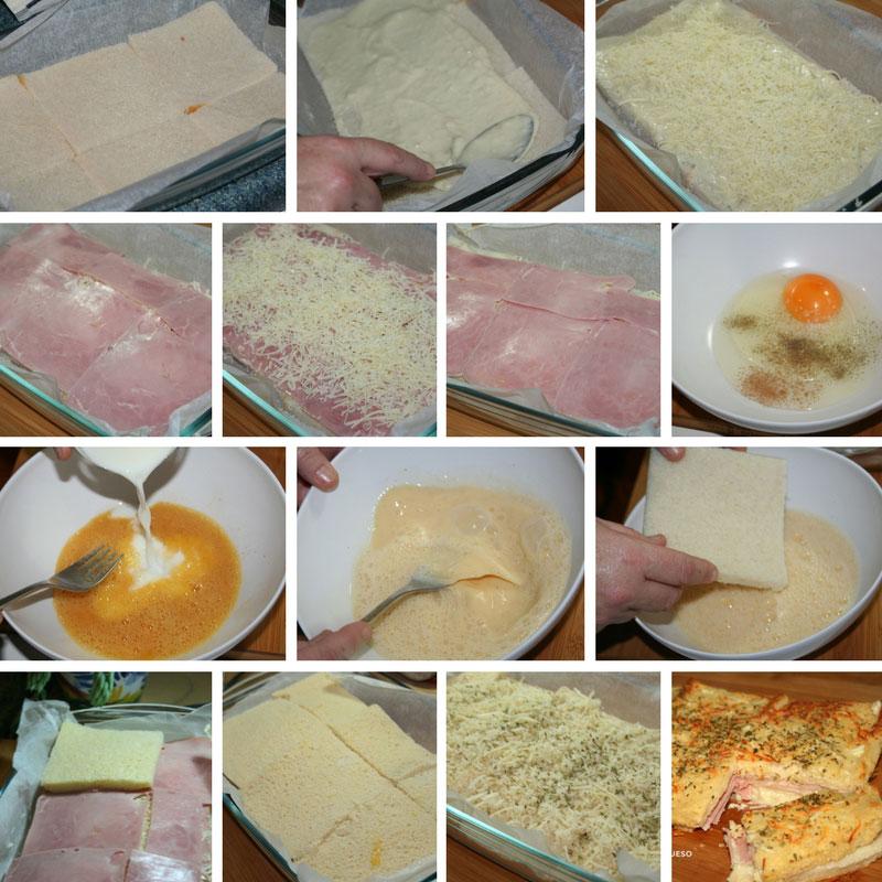 receta pastel jamon y queso