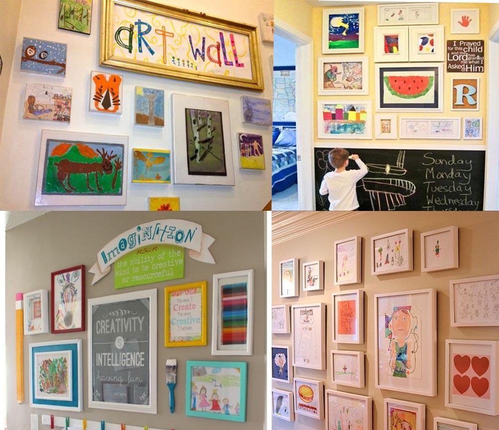 exponer dibujos en casa