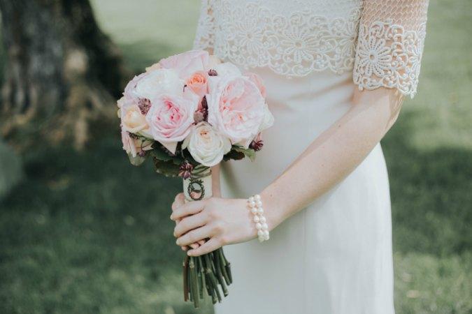 Ramo de novia de rosas