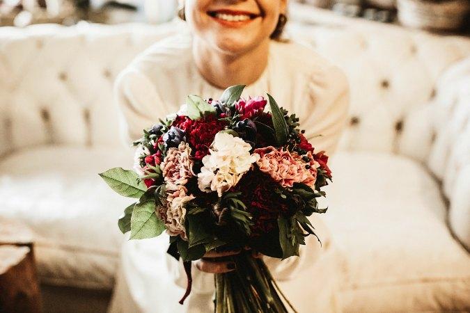 Ramo de novia de rosas