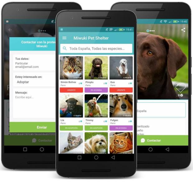 aplicación para adoptar perros