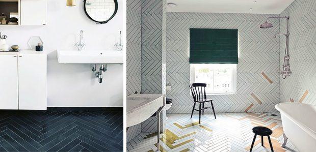 suelo ceramico en espiga