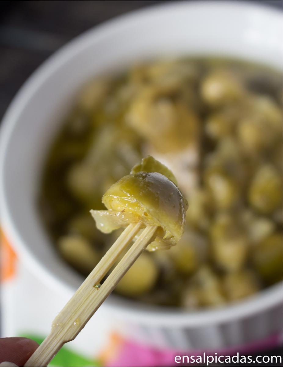 Receta de Coles de Bruselas en Escabeche criollo.