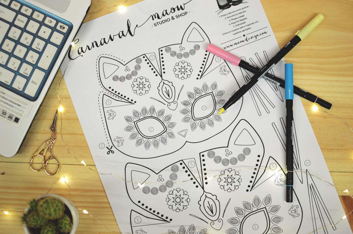 mascara-gato-diy-carnaval-mandala-maow-design-shop