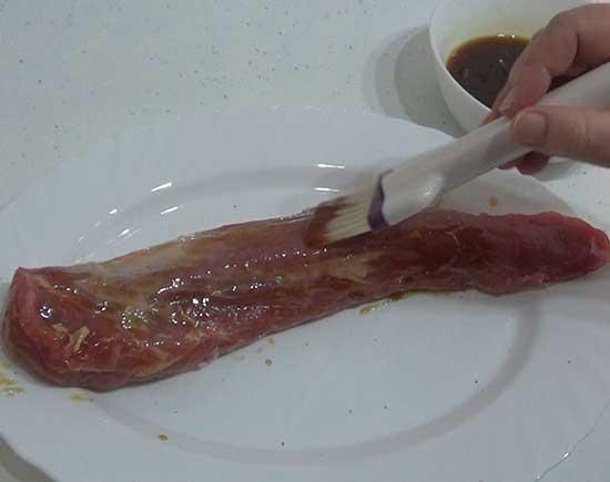 solomillo caramelizado con sesamo