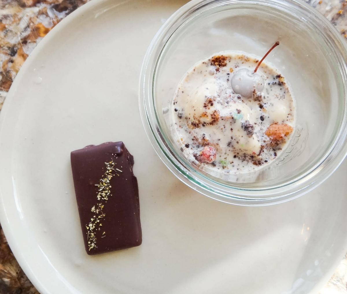 mini manzana y chocolate