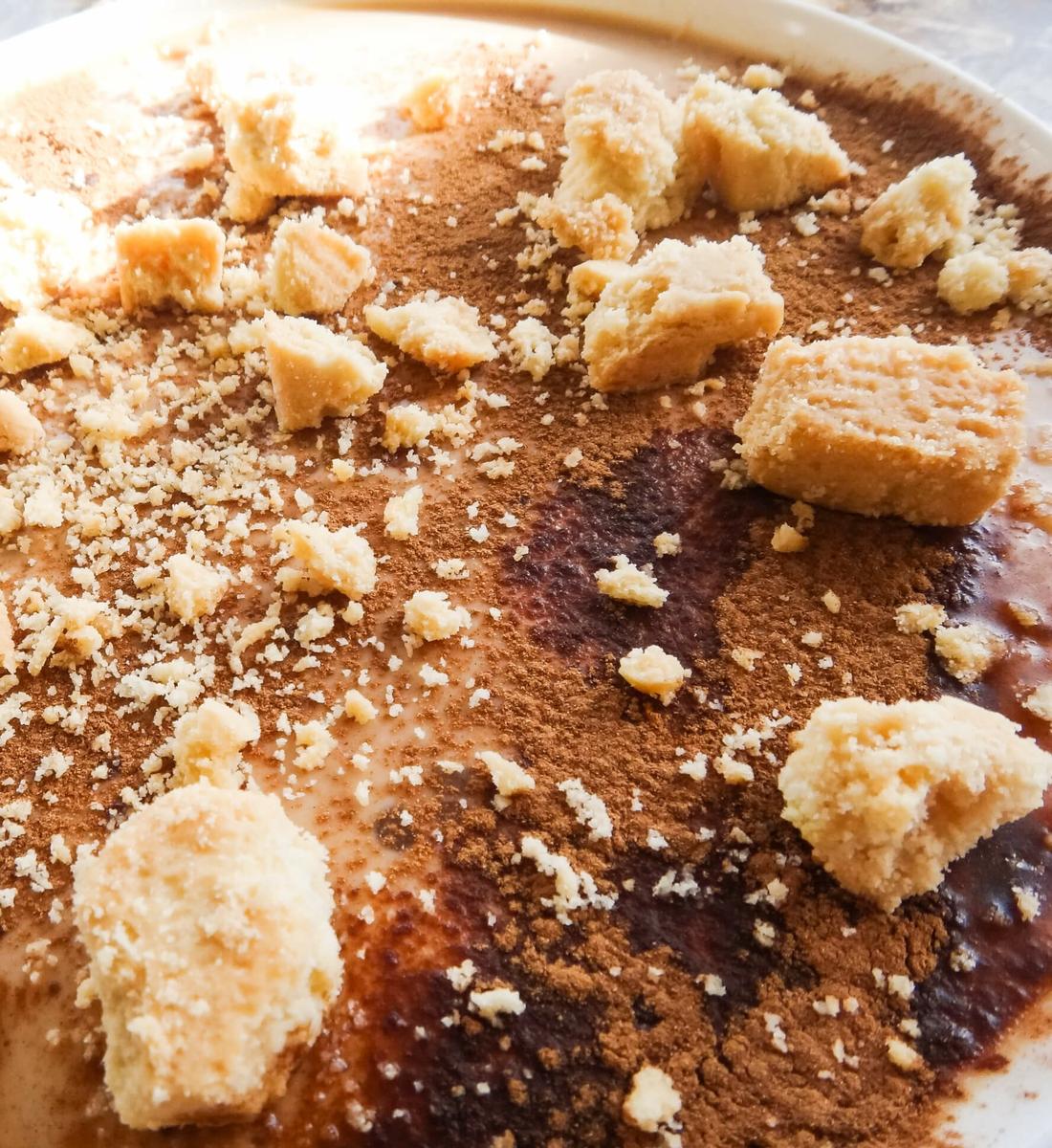 Desperdicios de galletas trituradas