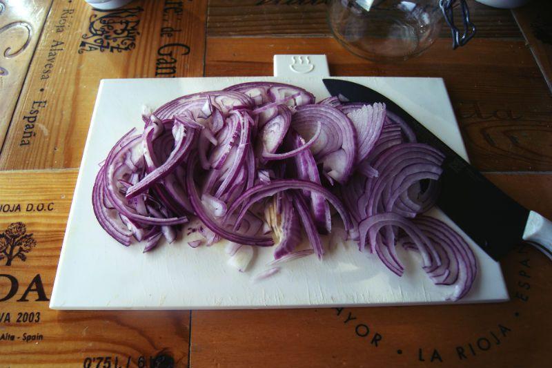 cebolla roja encurtida