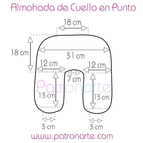 almohada para cuello en punto patron gratis