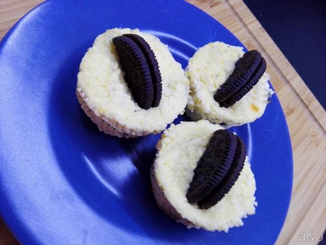 Cupcakes de Oreo cheesecakes.