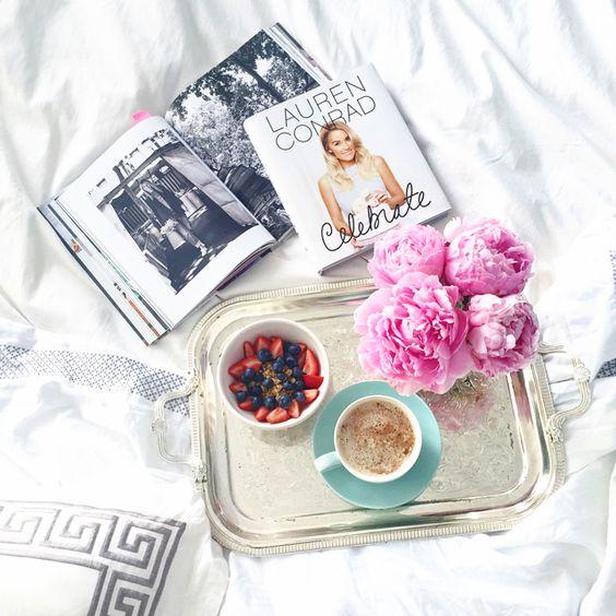 reading magazine bed