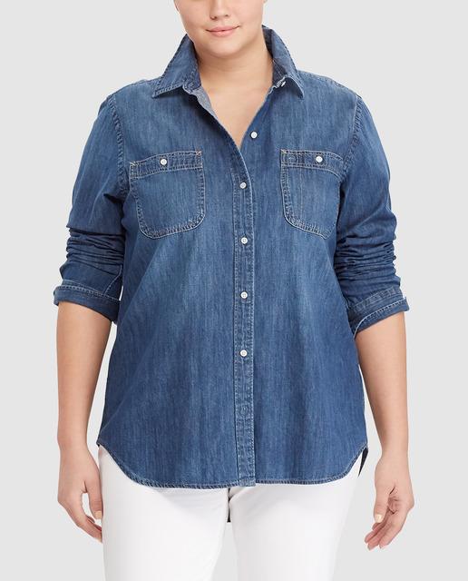 Casual Denim Tallas Grandes - blusas denim