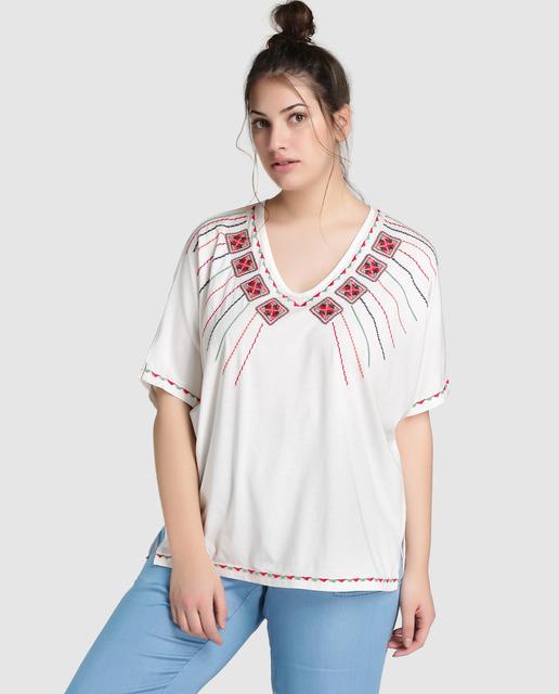 Casual Denim Tallas Grandes - blusas bordadas