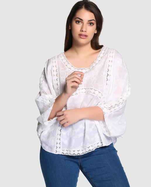 Casual Denim Tallas Grandes - blusas blancos