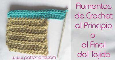 Aumentar puntos al final de la labor de crochet